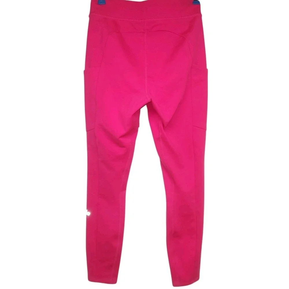 Alo Yoga 7/8 High-Waist Checkpoint Legging Drawstring Cropped Hot Pink Size XS